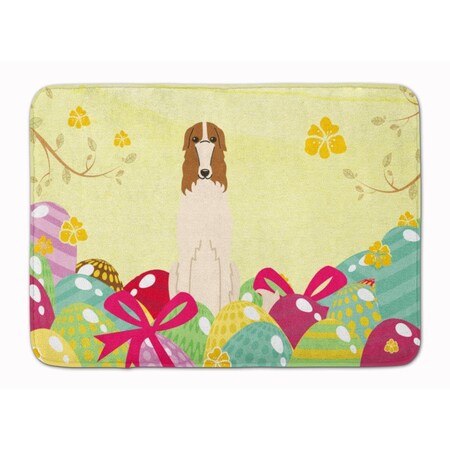 Carolines Treasures Easter Eggs Borzoi Machine Washable Memory Foam Mat BB6023RUG